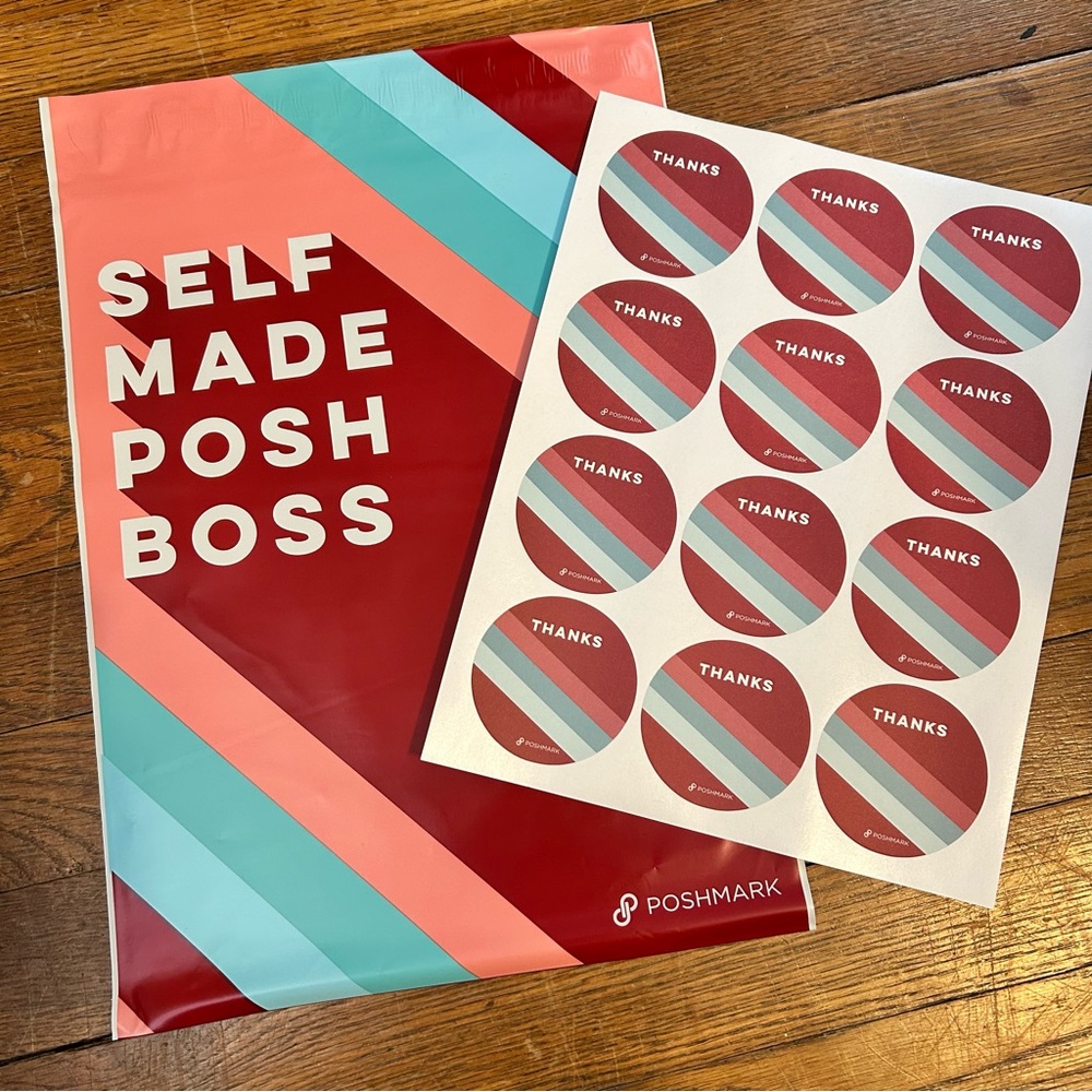 Self Made Posh Boss Poly Mailer and Sticker Set of 48
